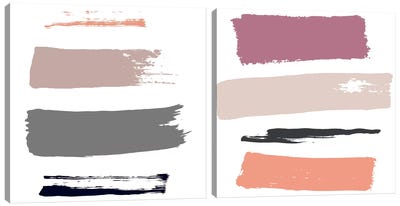 Color Swatches Diptych Canvas Art Print - Art Sets | Triptych & Diptych Wall Art
