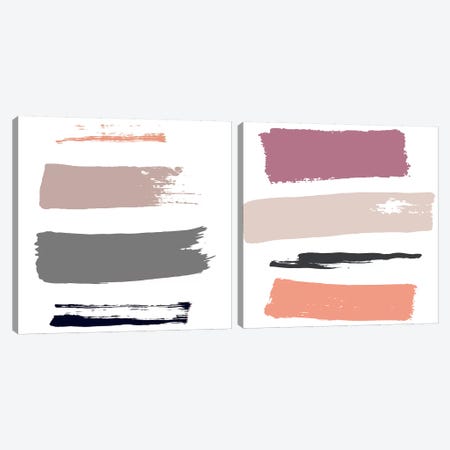 Color Swatches Diptych Canvas Print Set #HON2HSET001} by Honeymoon Hotel Art Print