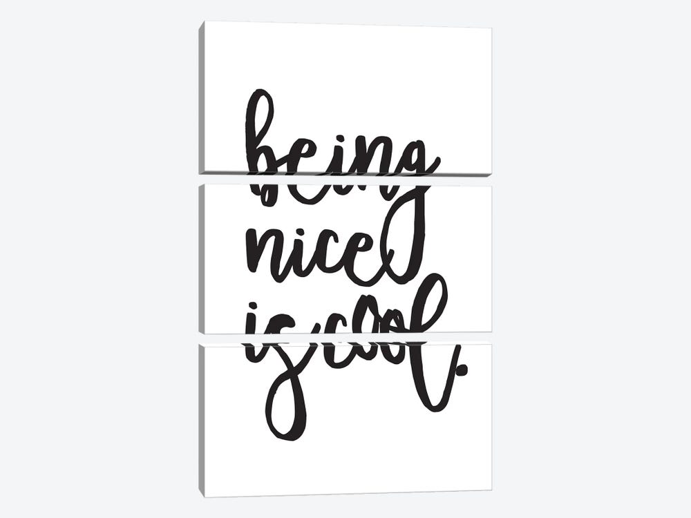 Being Nice Is Cool by Honeymoon Hotel 3-piece Canvas Art