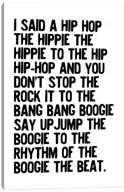 Rappers Delight Canvas Art Print - Typography