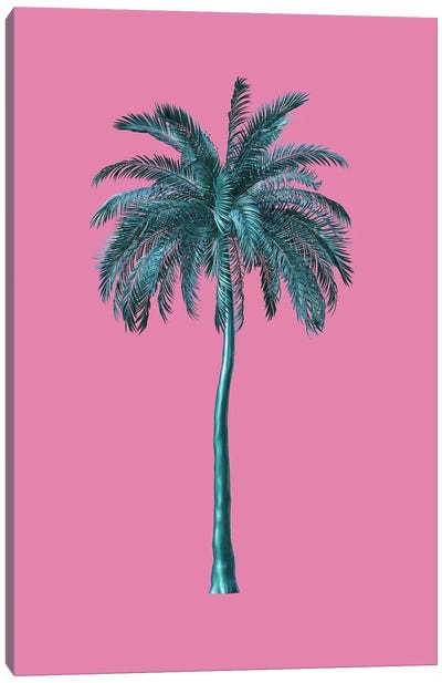 Tall Trees In Pink Canvas Art Print - Honeymoon Hotel