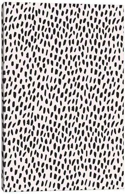 Salty Leopard Canvas Art Print - Black & White Abstract Art
