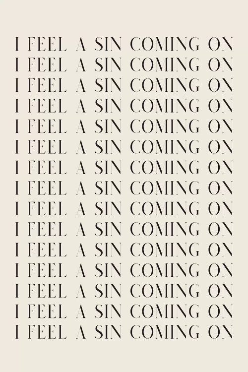 I Feel A Sin I by Honeymoon Hotel canvas print