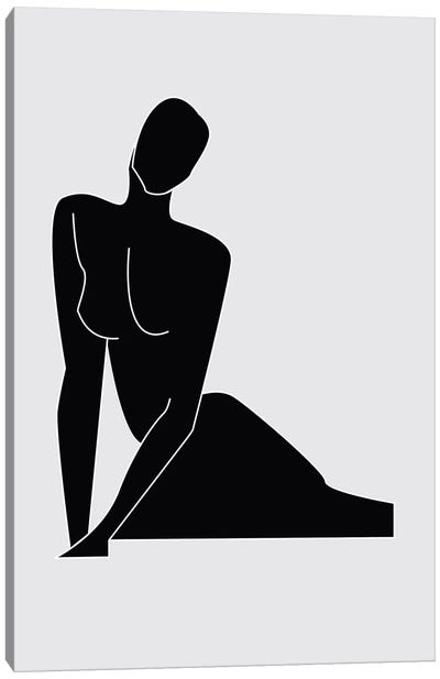 New Ladies I Canvas Art Print - Blue Nude Collection