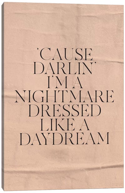Nightmare Dressed Like A Daydream Canvas Art Print - Honeymoon Hotel