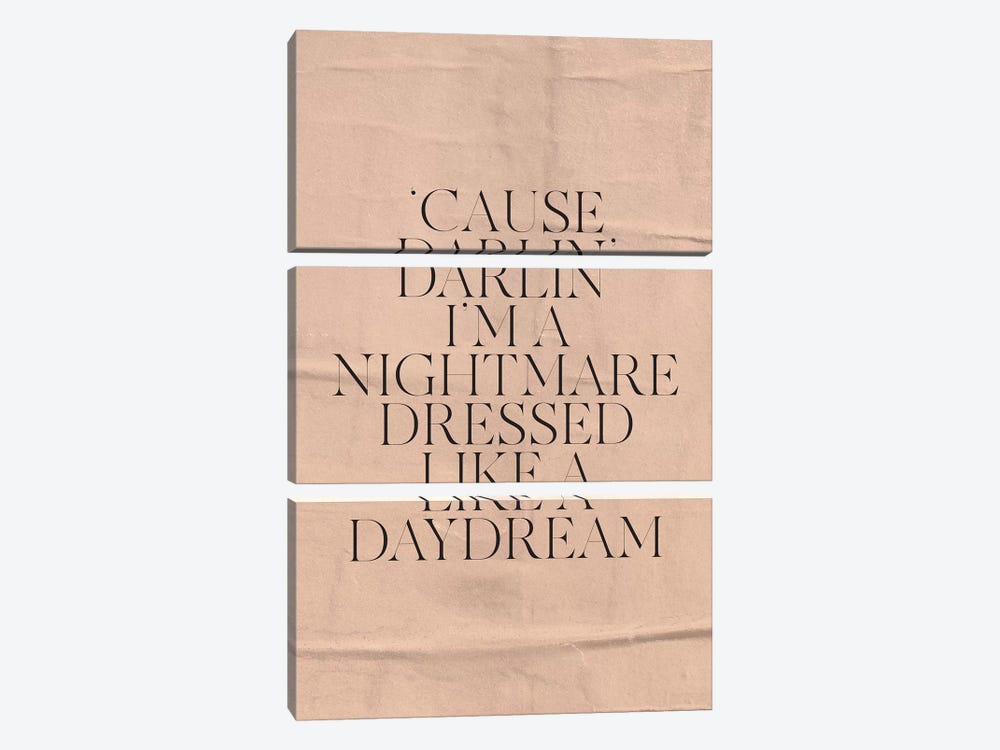 Nightmare Dressed Like A Daydream by Honeymoon Hotel 3-piece Canvas Art Print