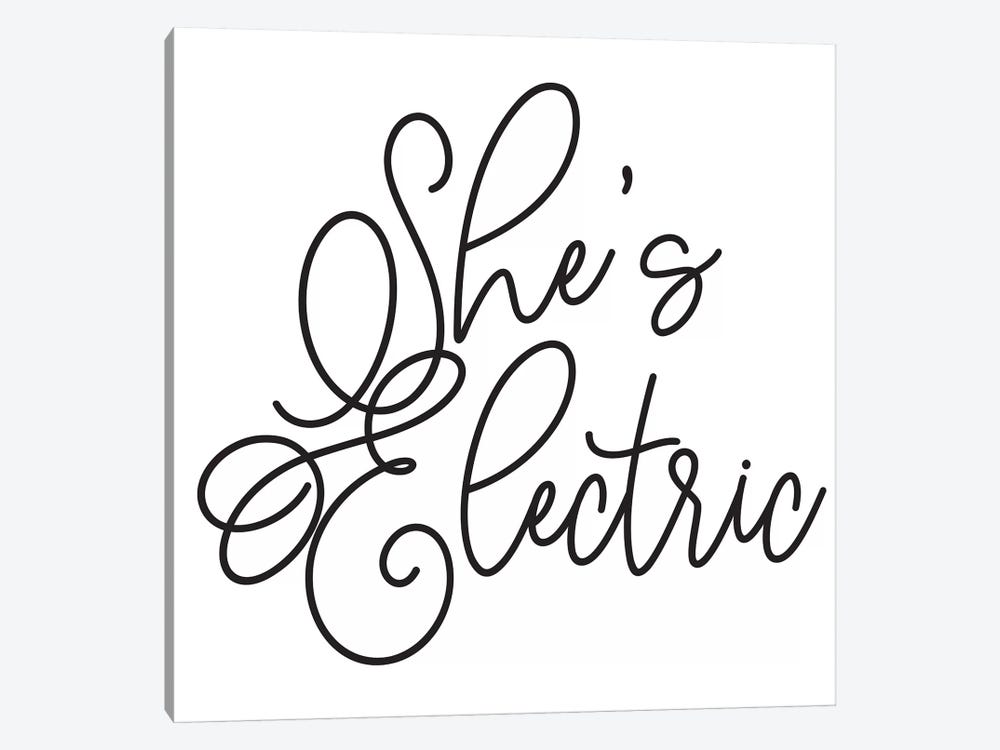 She's Electric White by Honeymoon Hotel 1-piece Canvas Print