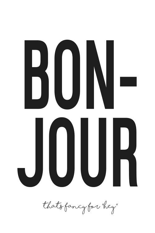 Bonjour by Honeymoon Hotel wall art