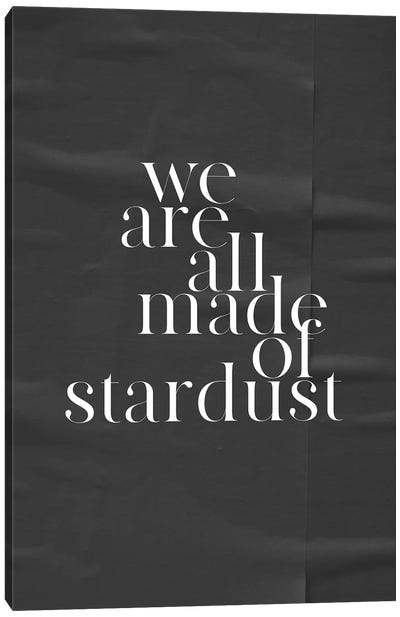 We Are All Made Of Stardust Canvas Art Print - Honeymoon Hotel