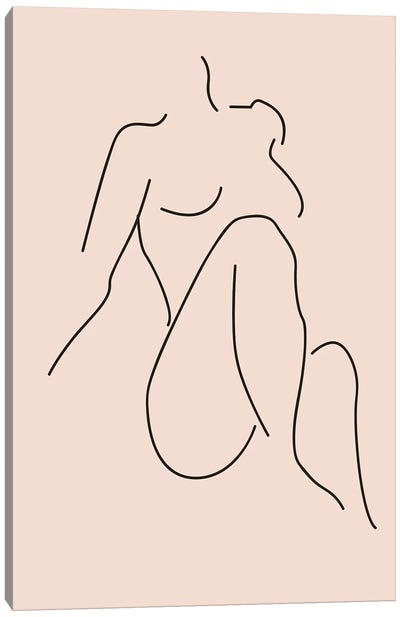 Nude I Canvas Art Print - Honeymoon Hotel