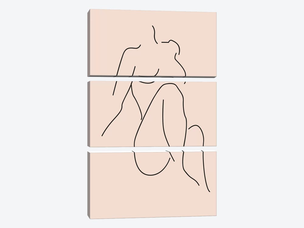Nude I by Honeymoon Hotel 3-piece Canvas Print