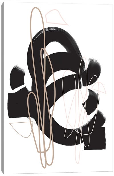 Numero I Canvas Art Print - Black & White Minimalist Décor