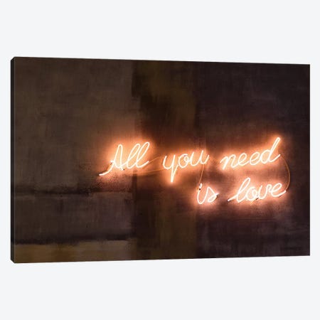All You Need Is Love Canvas Print #HON466} by Honeymoon Hotel Canvas Art Print