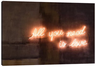 All You Need Is Love Canvas Art Print - Read the Signs