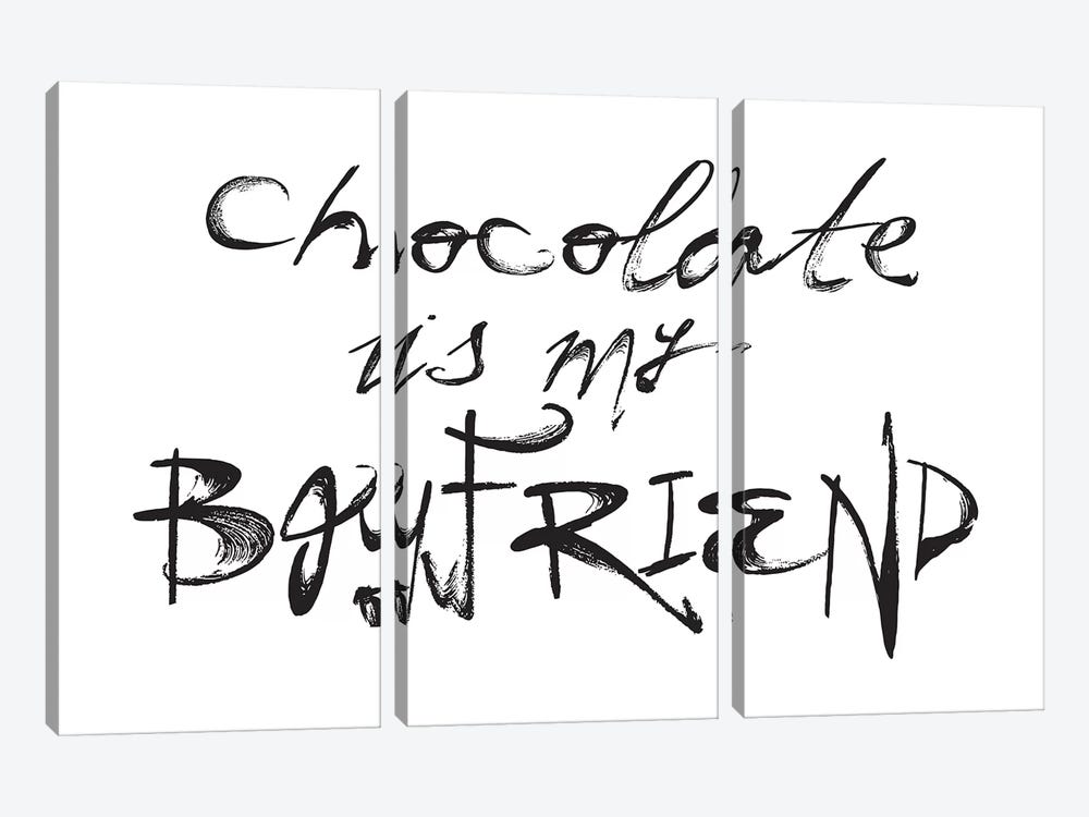 Chocolate Is My Boyfriend by Honeymoon Hotel 3-piece Canvas Artwork