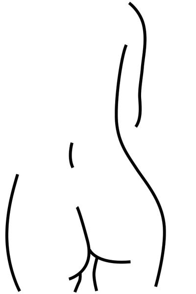 Silhouettes: Derriere (White) by Honeymoon Hotel