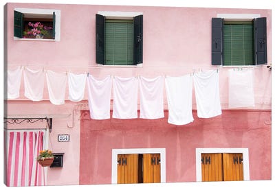 Dirty Laundry Canvas Art Print - Pink Art
