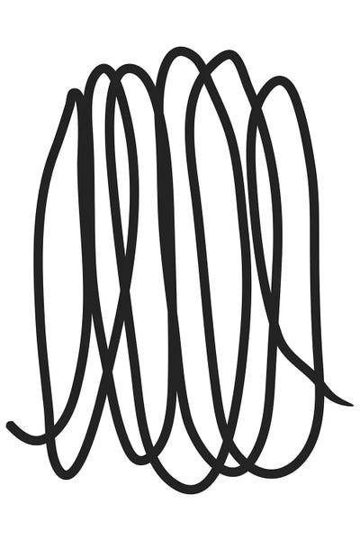 Black & White Minimalist Décor: Abstract VI by Honeymoon Hotel