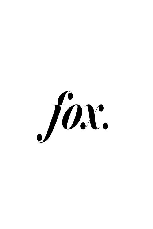 Fox. (White) by Honeymoon Hotel wall art