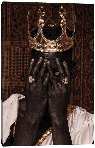 Black King Canvas Art Print - Hyperreal Photography