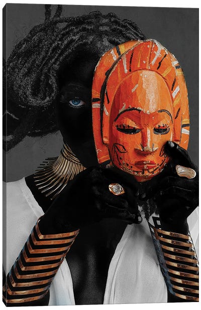 Royal Mask Canvas Art Print - Black Art