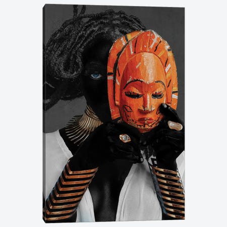 Royal Mask Canvas Print #HOZ33} by Harry Odunze Art Print