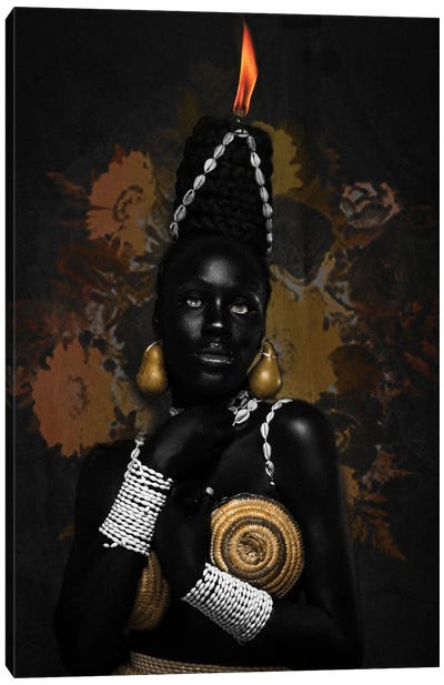 Warrior Of Light II Canvas Art Print - African Culture