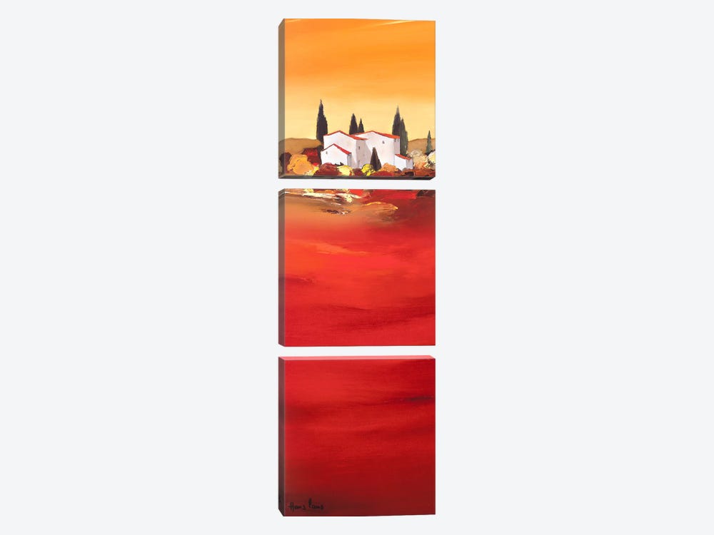 Tuscan Red I by Hans Paus 3-piece Canvas Art