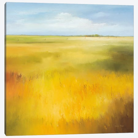 Yellow Field I Canvas Print #HPA131} by Hans Paus Canvas Art Print
