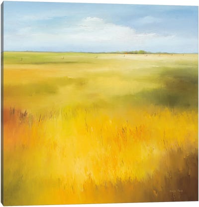 Yellow Field I Canvas Art Print - Mellow Yellow