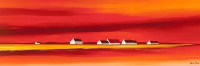 Sundown II by Hans Paus framed canvas print