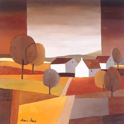 Along The Road I by Hans Paus framed canvas print