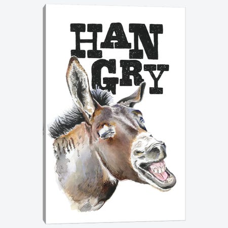 Hangry Donkey Canvas Print #HPE14} by Heather Perry Canvas Wall Art