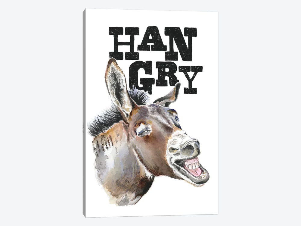 Hangry Donkey by Heather Perry 1-piece Art Print