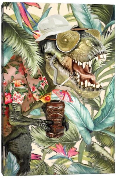 Hunter S. T-Rex Canvas Art Print - Bird of Paradise Art