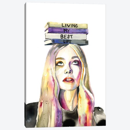 Living My Best Life Canvas Print #HPE23} by Heather Perry Canvas Wall Art