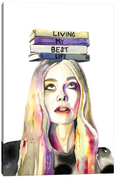 Living My Best Life Canvas Art Print - Heather Perry