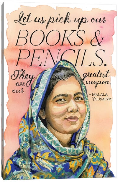 Malala Canvas Art Print - Fashion Illustrations
