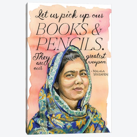 Malala Canvas Print #HPE24} by Heather Perry Canvas Art Print