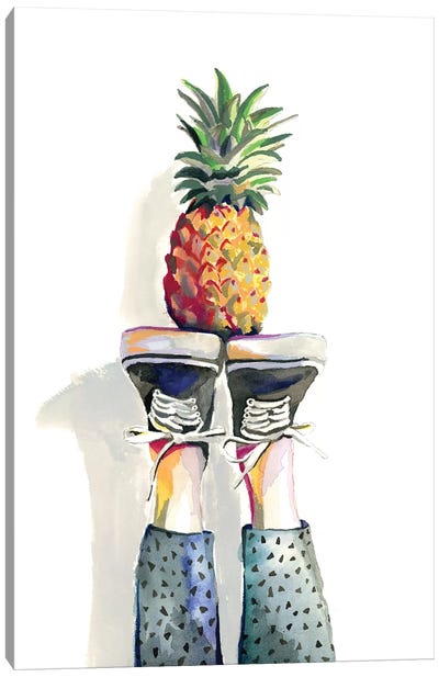 Pineapple Canvas Art Print - Minimalist Kitchen Art
