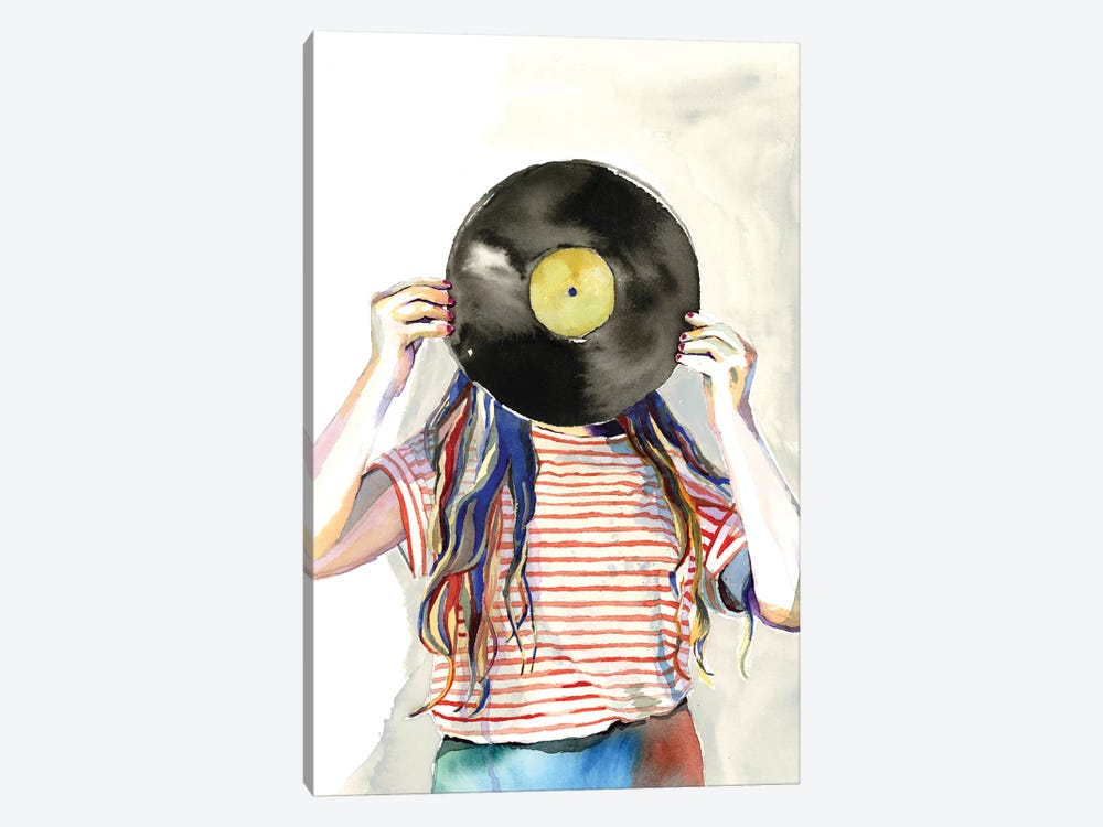 Record Head by Heather Perry 1-piece Canvas Art Print