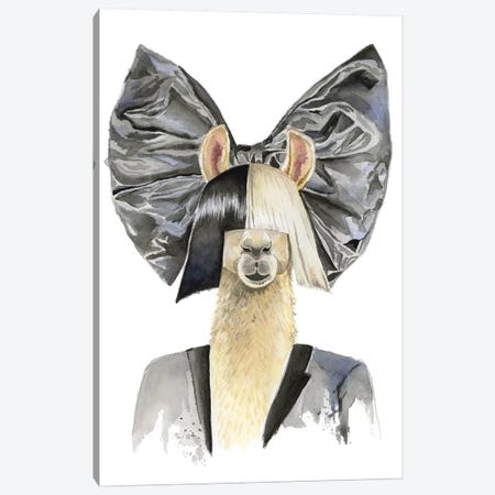 Sia Llama Canvas Print #HPE36} by Heather Perry Canvas Artwork