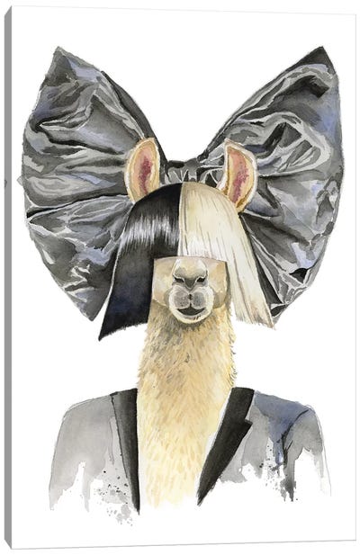 Sia Llama Canvas Art Print - Women's Top & Blouse Art