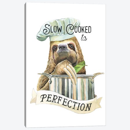 Slow Cooked Sloth Canvas Print #HPE37} by Heather Perry Canvas Wall Art