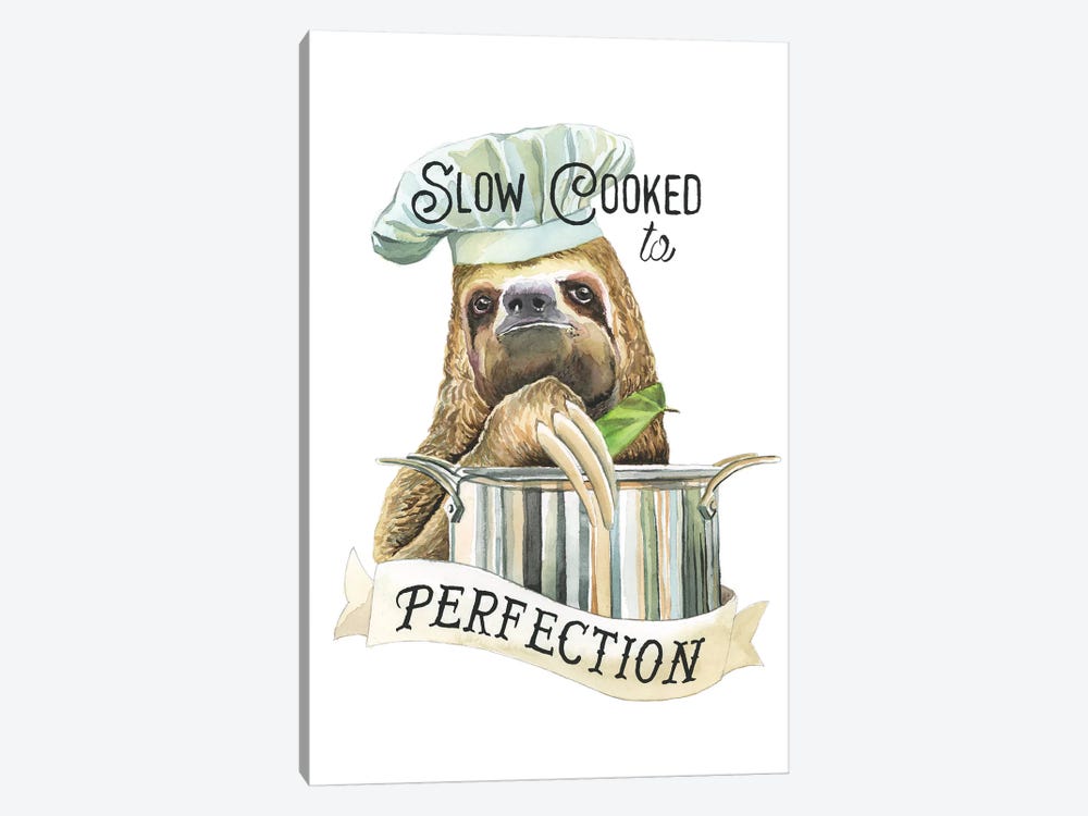 Slow Cooked Sloth by Heather Perry 1-piece Canvas Wall Art