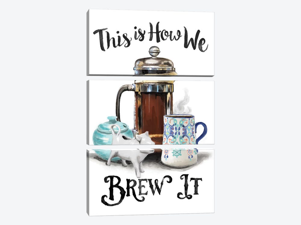 This Is How We Brew It by Heather Perry 3-piece Canvas Artwork