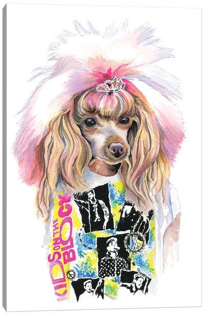 Valley Girl Puppy Canvas Art Print - Women's Top & Blouse Art