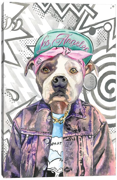 What's Up Dog Canvas Art Print - Y2K