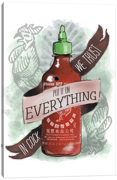 An Ode To Sriracha Canvas Art Print - Cooking & Baking Art
