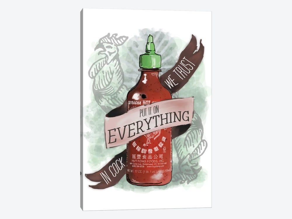 An Ode To Sriracha by Heather Perry 1-piece Canvas Art